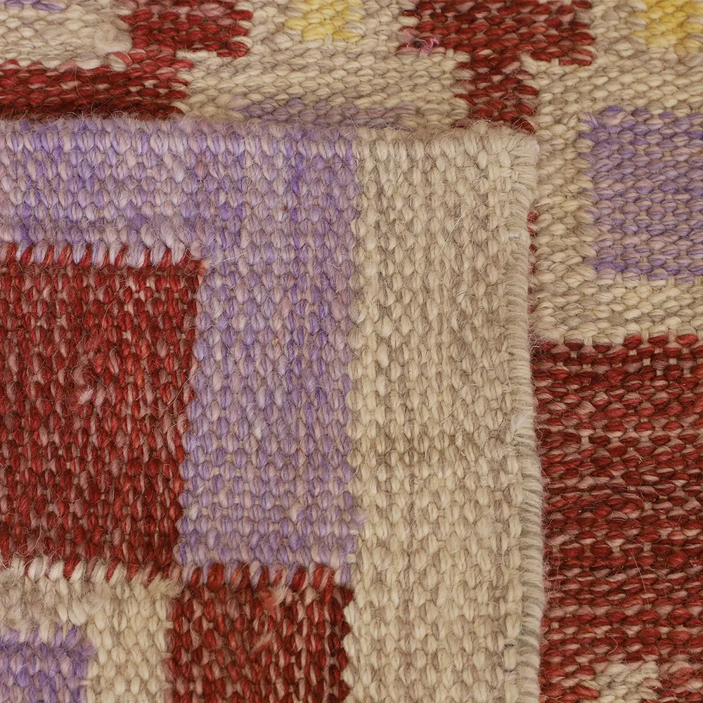 Rug's and Kilim Handwoven Swedish Geometric Flatweave Wool Rug - Image 4