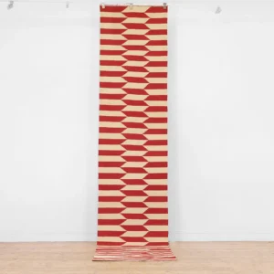 Rug's and Kilim Modern Handwoven Scandinavian Runner Wool Rug