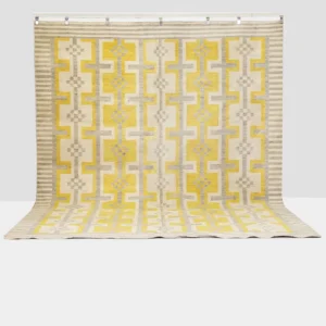 Rug's and Kilim Modern Handmade Nordic Pattern Flatweave Wool Rug