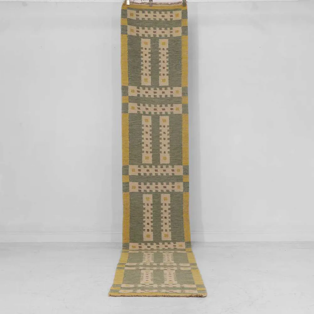 Rug's and Kilim Modern Swedish Scandinavian Runner Wool Rug