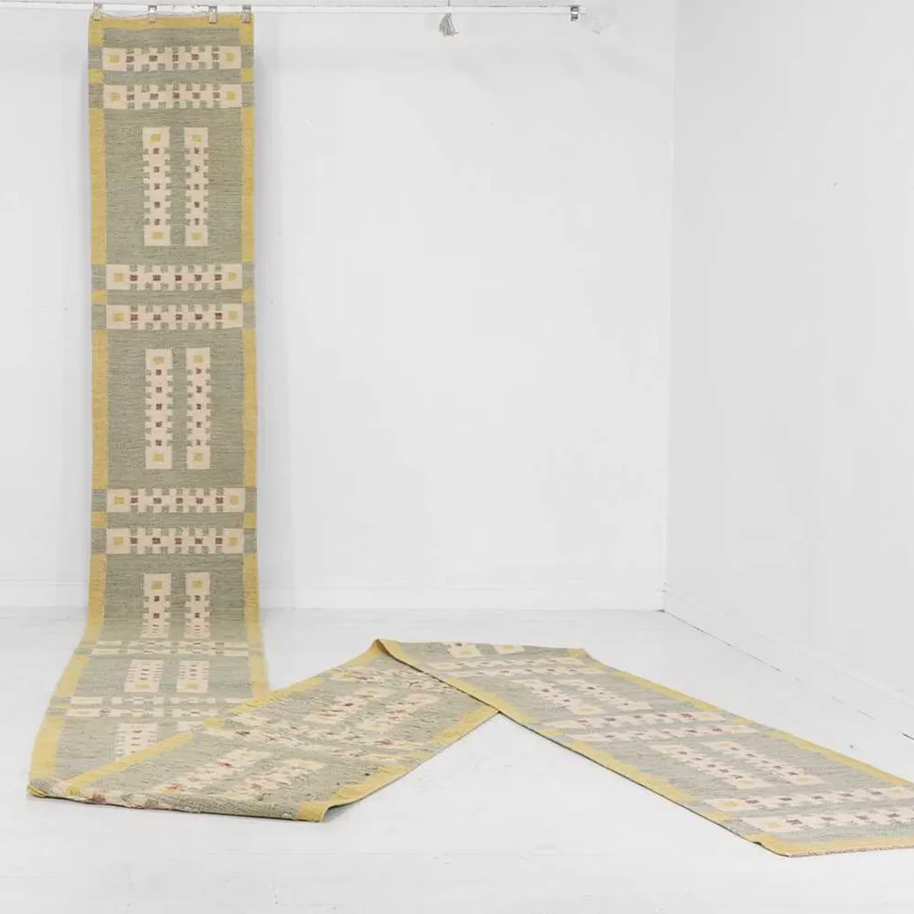 Rug's and Kilim Modern Swedish Scandinavian Runner Wool Rug - Image 2