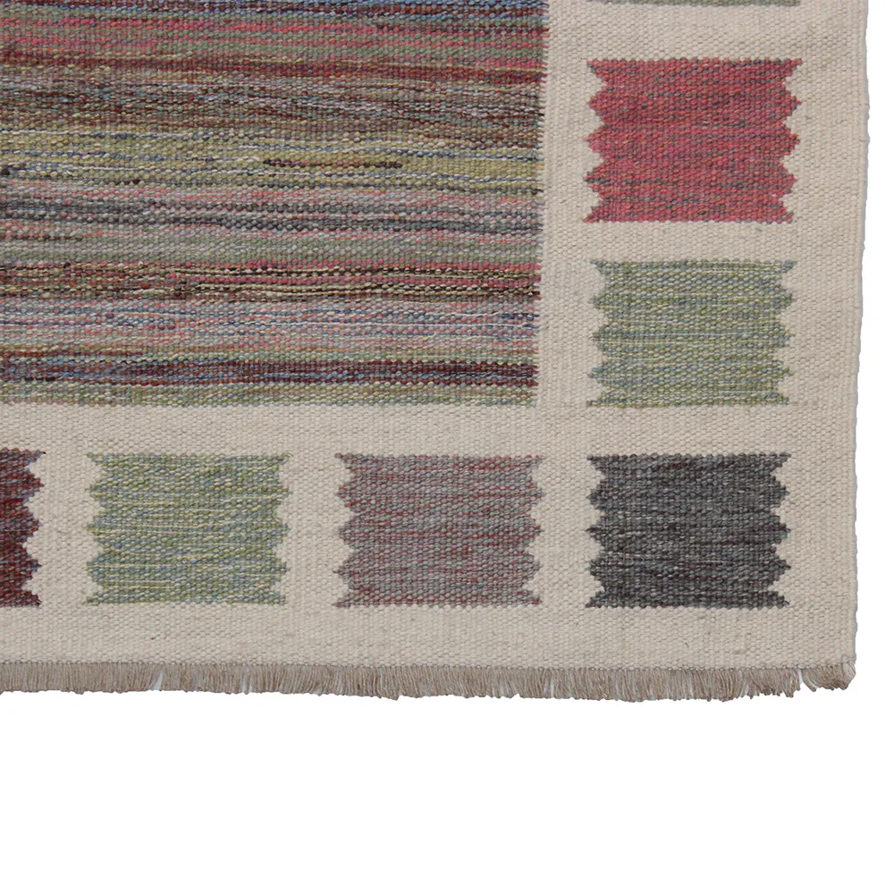 Rug's and Kilim Handwoven Nordic Texture Flatweave Wool Rug - Image 2