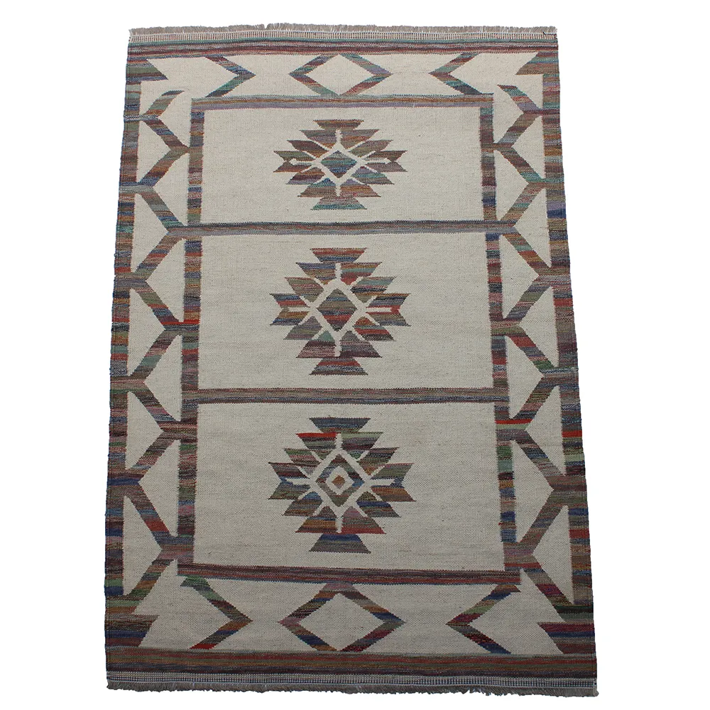 Rug's and Kilim Handwoven Tribal Diamond Scandinavian Wool Rug