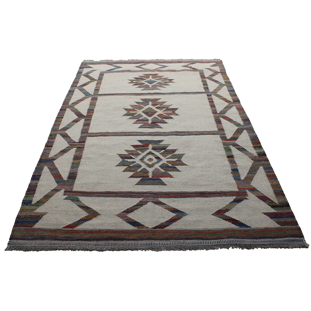Rug's and Kilim Handwoven Tribal Diamond Scandinavian Wool Rug - Image 2