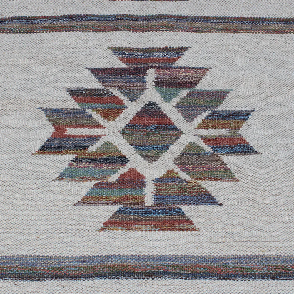 Rug's and Kilim Handwoven Tribal Diamond Scandinavian Wool Rug - Image 3