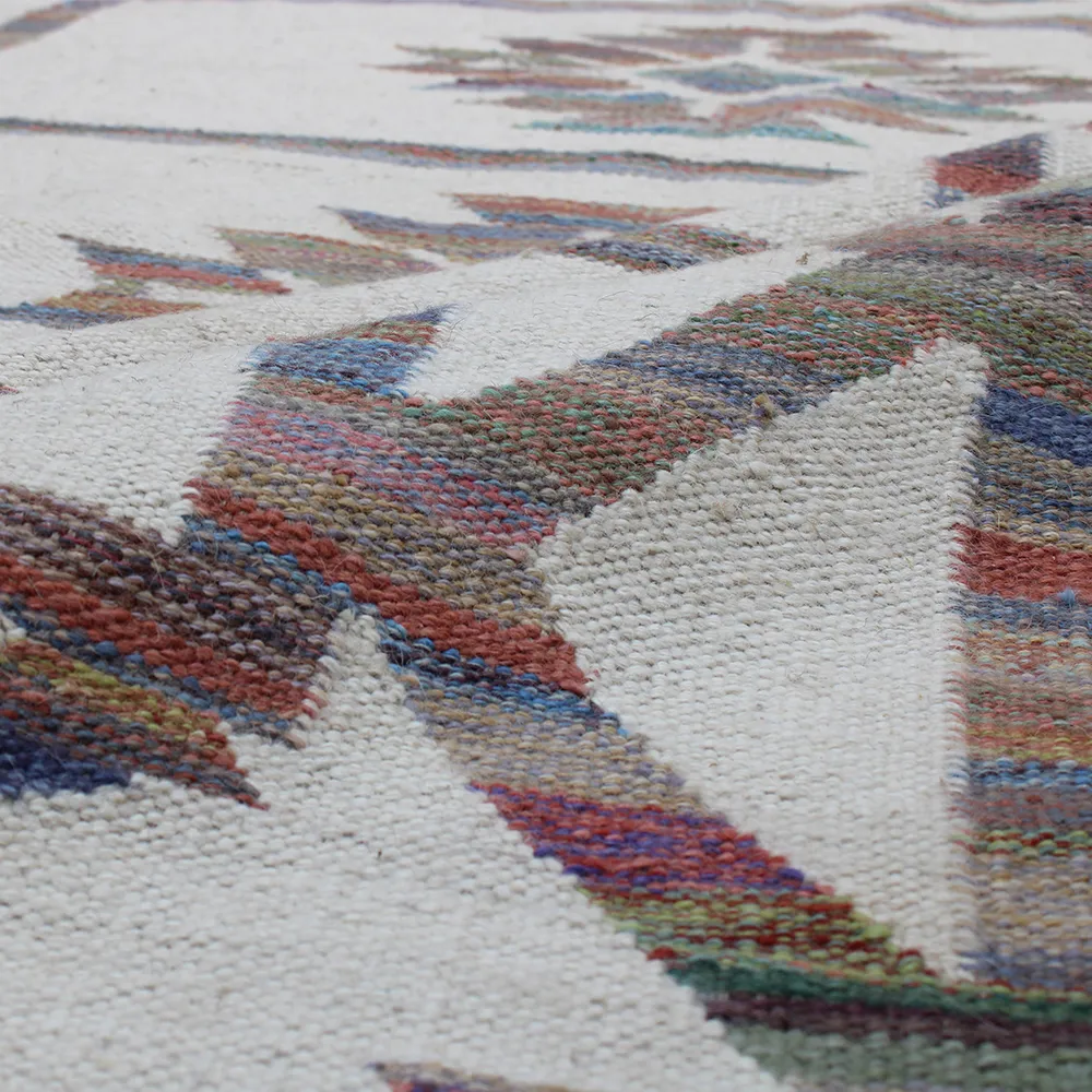 Rug's and Kilim Handwoven Tribal Diamond Scandinavian Wool Rug - Image 4