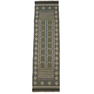 Rug's and Kilim Modern Handmade Swedish Window Design Runner Rug