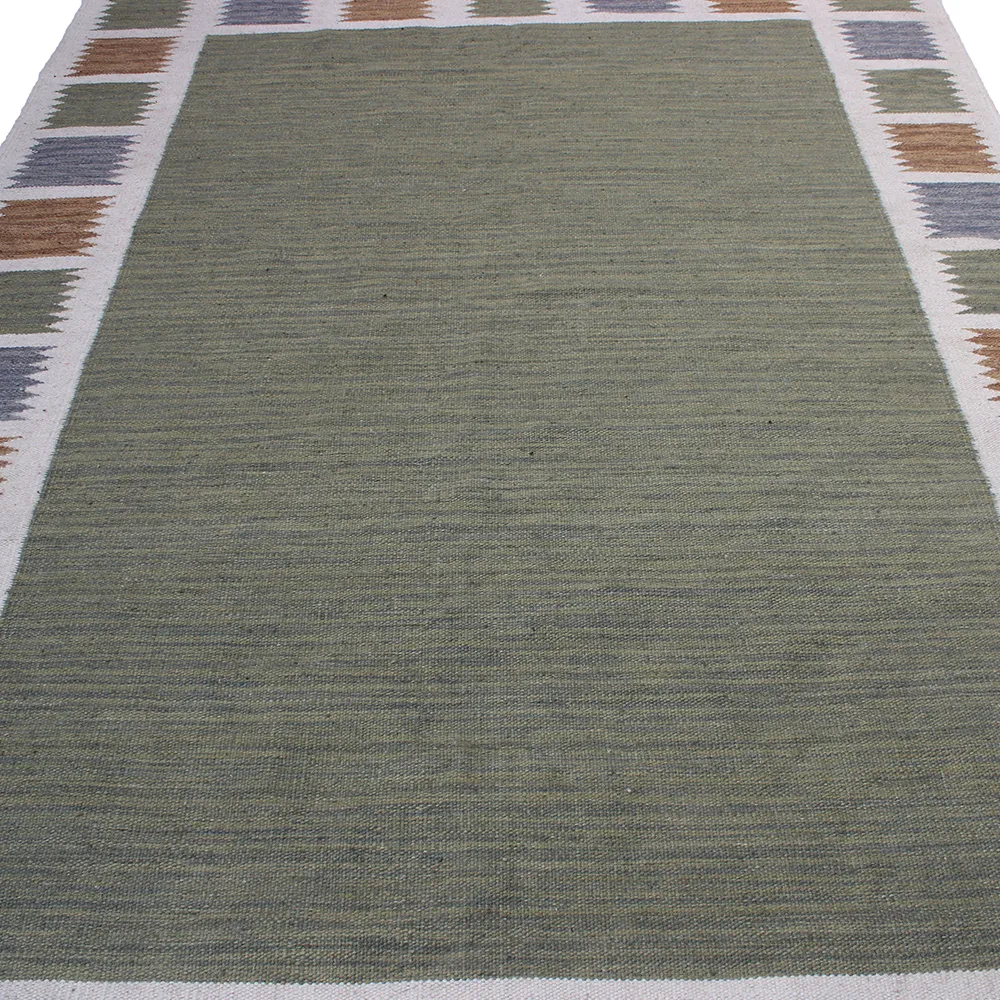 Rug's and Kilim Modern Scandinavian Border Design Wool Rug - Image 2