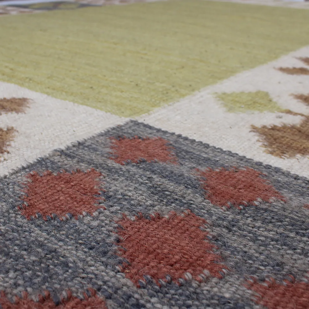 Rug's and Kilim Modern Folk Art Flatweave Wool Rug - Image 3