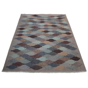 Rug's and Kilim Handmade School of Fish Flatweave Wool Rug