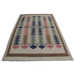 Rug's and Kilim Handwoven Scandinavian Flatwoven Wool Rug