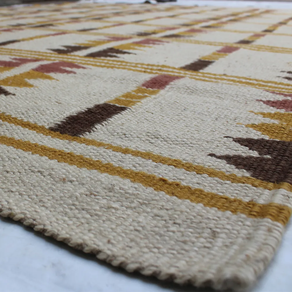 Rug's and Kilim Handwoven Scandinavian Flatwoven Flatweave Geometric Tribal-style Rug - Image 4