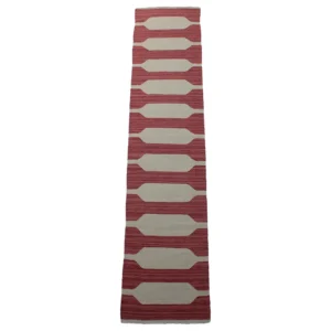 Rug's and Kilim Handwoven Nordic Runner Geometric Flatweave Wool Rug