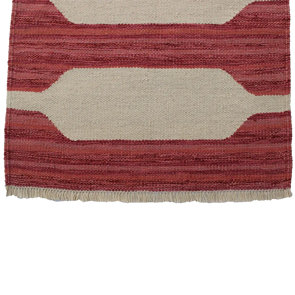 Rug's and Kilim Handwoven Nordic Runner Geometric Flatweave Wool Rug - Image 3